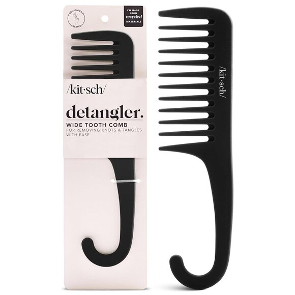 Wide Tooth Comb Detangler Curly Thick Hair Shower Tangle Tamer - Picture 8 of 8